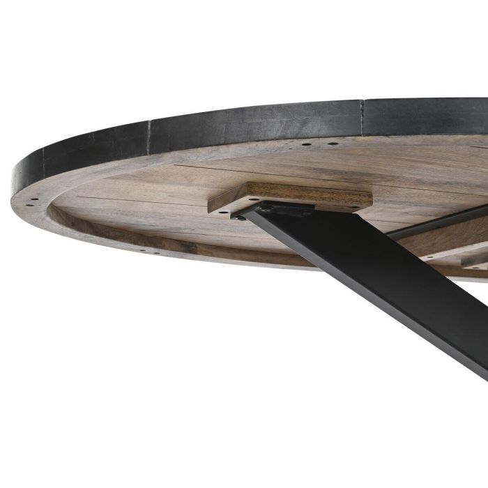DKD Home Decor Mesa Comedor Loft Desmontable Metal Madera Mango Natural Negro 100x200x76 cm 1