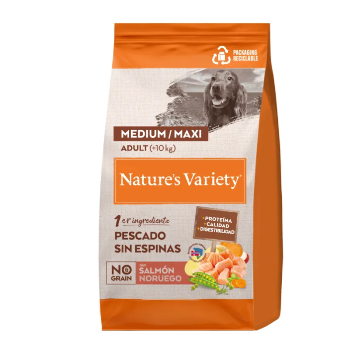 Nature'S Variety Dog No Grain Medium Adult Salmon 3 kg