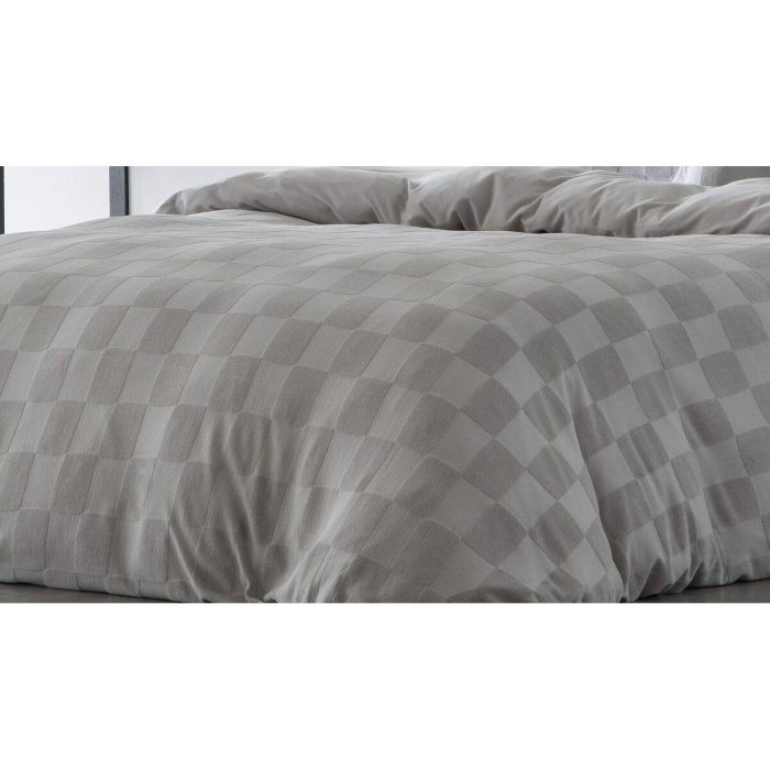 Funda Nórdica Naturals ELBA Gris claro Cama de 90 (150 x 220 cm) 4