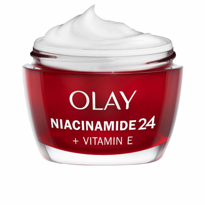 Olay NIACINAMIDA 24 + Vitamina E Crema Hidratante Facial Día con 99% Niacinamida Pura, Antiarrugas y Firmeza 50 ml Olay NIACINAMIDA 24 + Vitamina E Crema Hidratante Facial Día con 99% Niacinamida Pura, Antiarrugas y Firmeza 50 ml