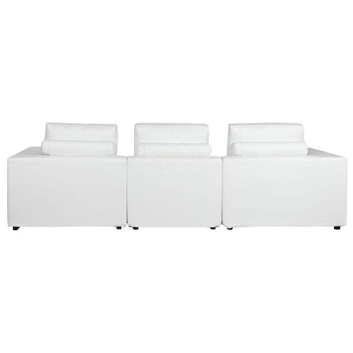 DKD Home Decor Sofá Moderno Blanco de Poliéster y Pluma Desenfundable Desmontable 286 cm Ancho, 95.5 cm Profundidad, 57 cm Alto 8