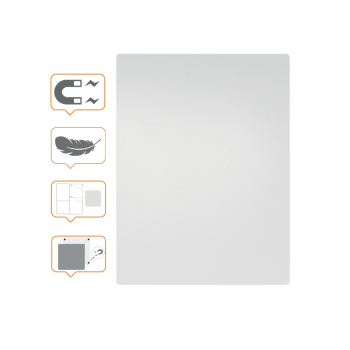 Pizarra magnética Nobo Blanco Acero 60 x 45 cm 1