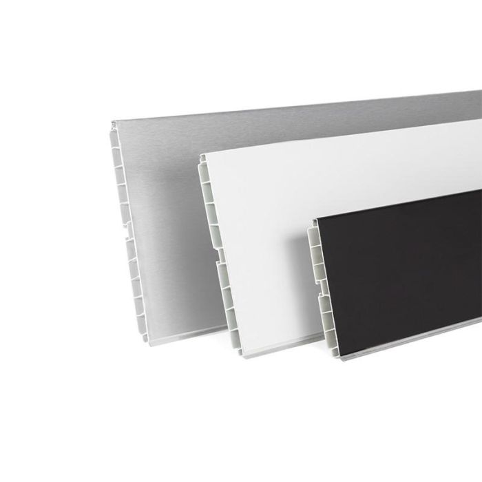 Zócalo Pvc/Aluminio-Papel Melamina Modelo Zesio 3,95M Acabado Plata Mate, Blanco Mate Y Negro Mate Acabado Plata Altura Zócalo 147Mm Herrajes Fab.Nacional Zócalo Pvc/Aluminio-Papel Melamina Modelo Zesio 3,95M Acabado Plata Mate, Blanco Mate Y Negro Mate Acabado Plata Altura Zócalo 147Mm Herrajes Fab.Nacional