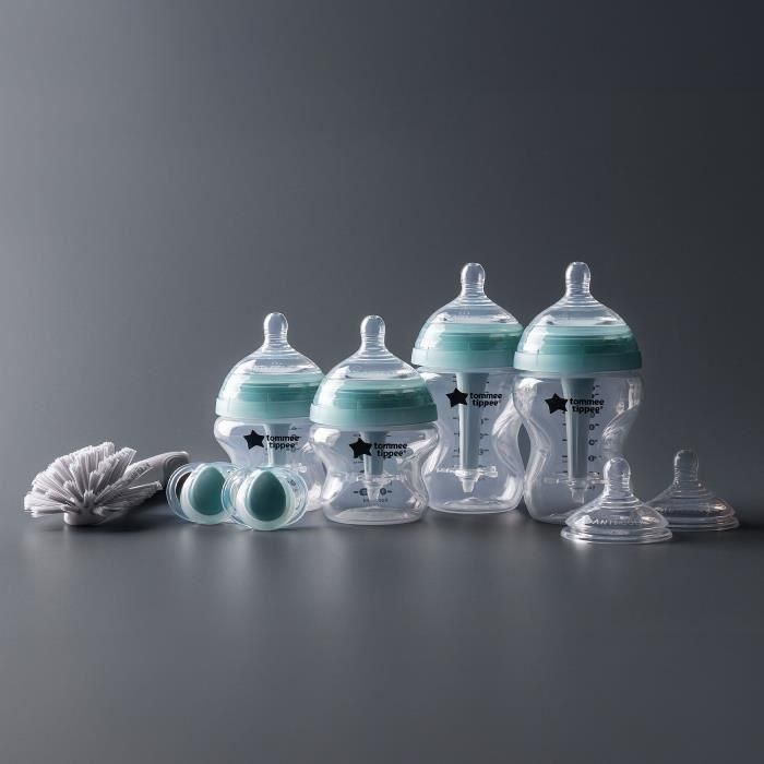 Set de biberones - TOMMEE TIPPEE - Advanced anticólicos - 4x biberones 150 ml / 260 ml - 2x tetinas - Anticólicos - Recién nacido 4