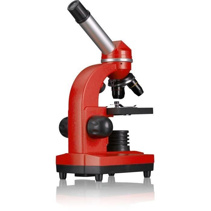 Bresser Junior BRE4007922053530 Microscopio BIOLUX SEL para estudiantes, aumento 40x-1600x, kit de experimentación, rojo 4