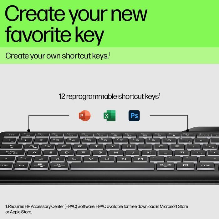 HP 400 Backlit Wired Keyboard 14 HP 400 Backlit Wired Keyboard 14