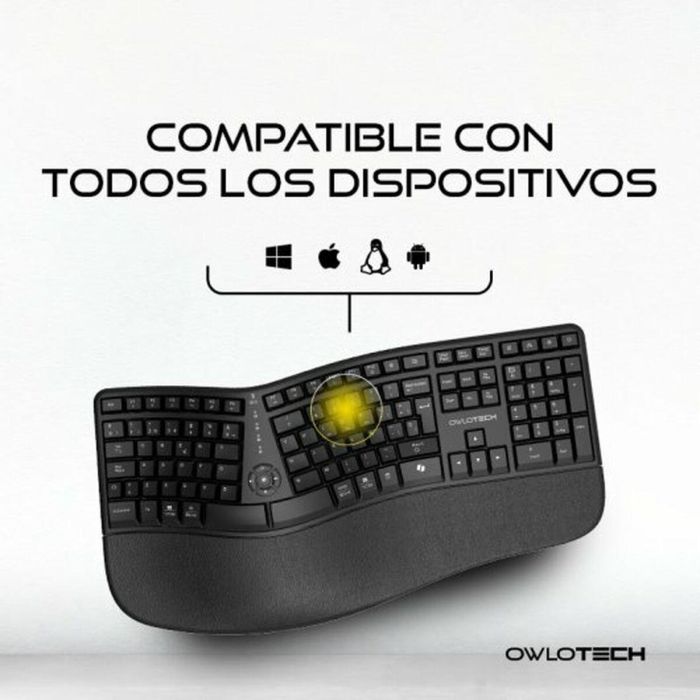 Teclado Inalámbrico Owlotech EK500 Negro Qwerty Español 1