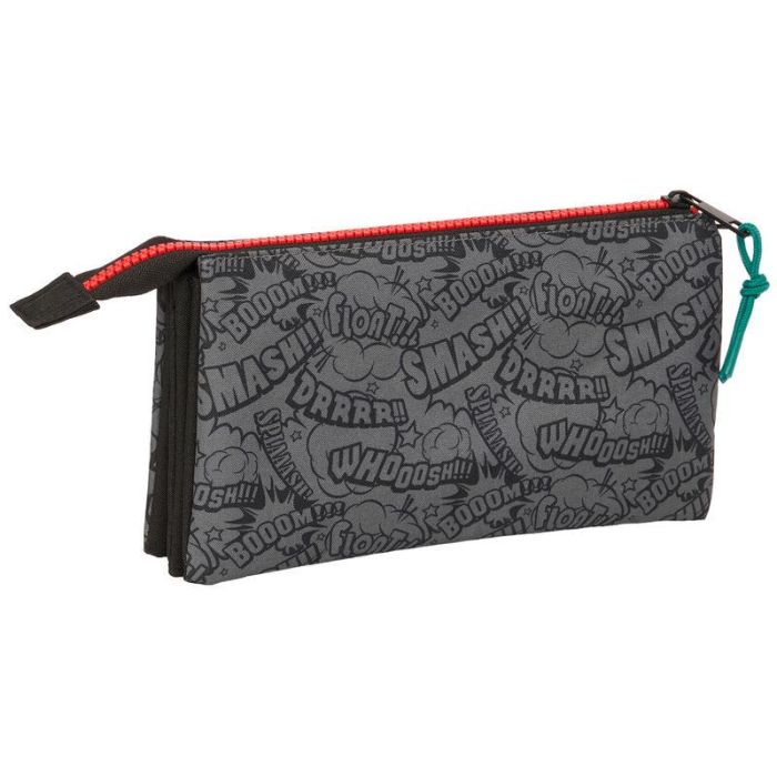 Safta Bolso Escolar Portatodo My Hero Academia Triple. Estuche con 3 Cremalleras y Compartimentos. Dimensiones 120x30x220 mm. 1 Safta Bolso Escolar Portatodo My Hero Academia Triple. Estuche con 3 Cremalleras y Compartimentos. Dimensiones 120x30x220 mm. 1