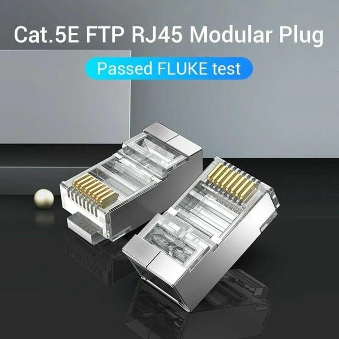 Conector RJ45 Vention IDAR0-50 Plateado 1 Conector RJ45 Vention IDAR0-50 Plateado 1