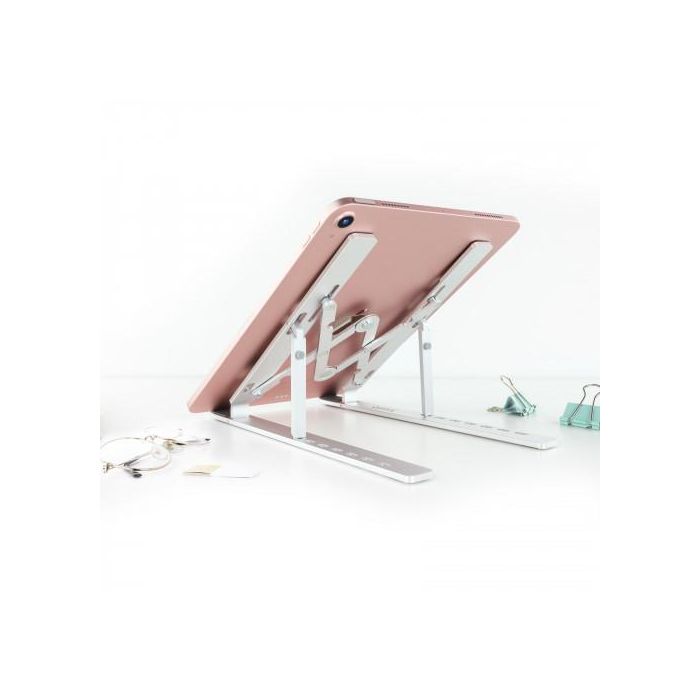 TooQ TQLRS0033-AL Soporte para Portátiles hasta 15" y Tablets Elevador Plegable Plata 7
