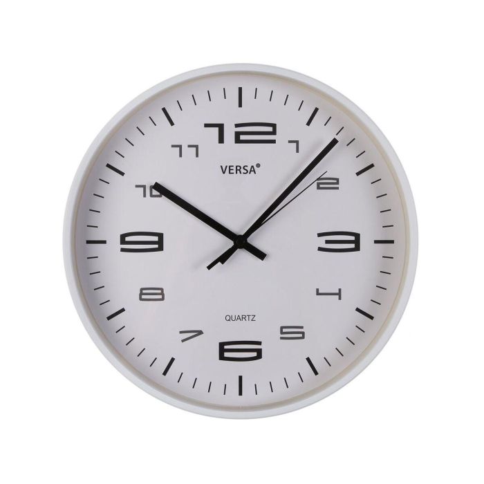 Reloj de Pared Versa Blanco Plástico 30 x 30 x 4 cm 0 Reloj de Pared Versa Blanco Plástico 30 x 30 x 4 cm 0