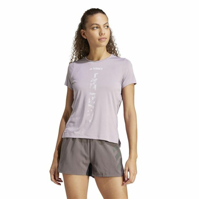 Camiseta de Manga Corta Hombre Adidas Terrex Agravic Lila 4 Camiseta de Manga Corta Hombre Adidas Terrex Agravic Lila 4