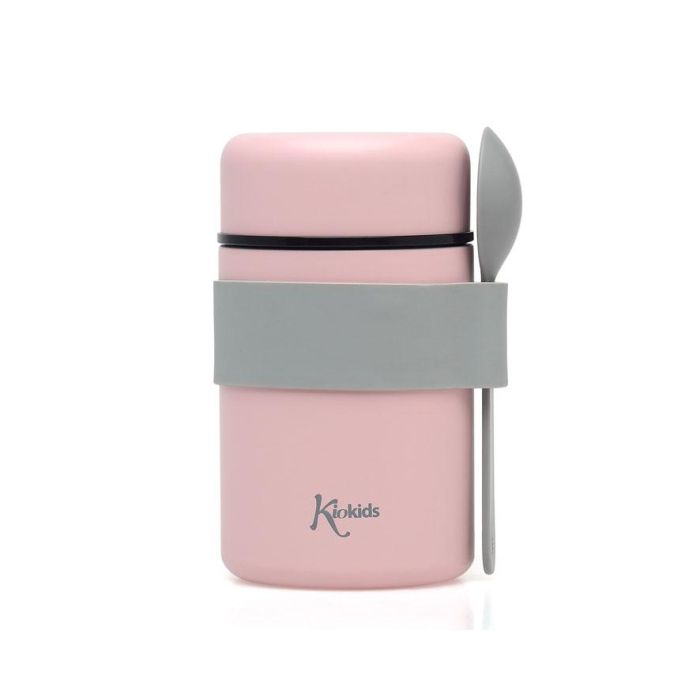 Termo Papillero De Acero Inoxidable 500 mL Con Cuchara Rosa 3 Termo Papillero De Acero Inoxidable 500 mL Con Cuchara Rosa 3
