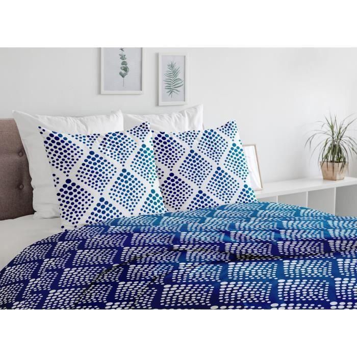 Juego nórdico 240x260 cm HOME LINGE PASSION FIBULA: Funda nórdica + 2 fundas de almohada - 100% Algodón 57 hilos - Azul 1 Juego nórdico 240x260 cm HOME LINGE PASSION FIBULA: Funda nórdica + 2 fundas de almohada - 100% Algodón 57 hilos - Azul 1
