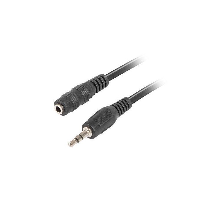 Lanberg Cable de Audio Estéreo Jack 3.5 mm Macho a Hembra 1.5m Negro