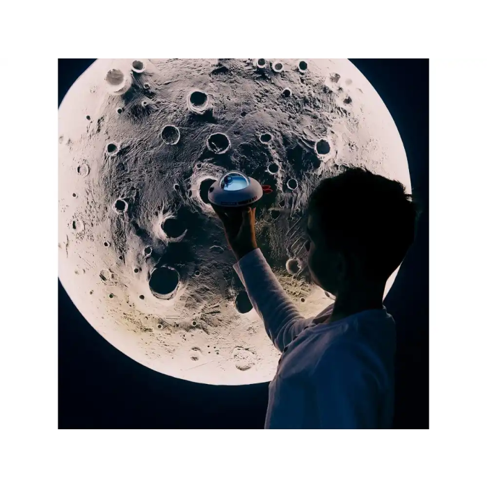 Wondee Cosmo Bubbly Altavoz Bluetooth Portátil Inalámbrico con Efectos de Luz, Diseño Nave Espacial, Sonido Potente, Luz Nocturna, Incluye 50 Pegatinas 5