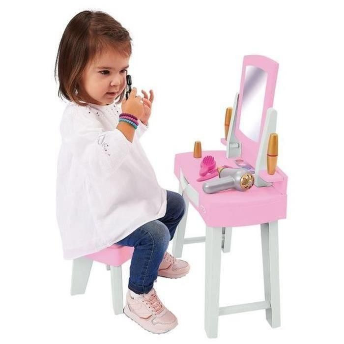 Ecoiffier Mi primer tocador rosa infantil con espejo, taburete y cajón, incluye 11 accesorios, ideal para niños de 12 a 36 meses 2 Ecoiffier Mi primer tocador rosa infantil con espejo, taburete y cajón, incluye 11 accesorios, ideal para niños de 12 a 36 meses 2