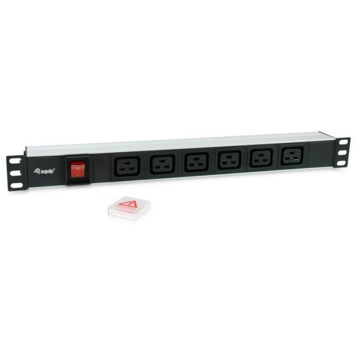 Equip Regleta de Alimentación 1U Horizontal 6x IEC C19 con Interruptor On/Off para Rack 19 pulgadas 1