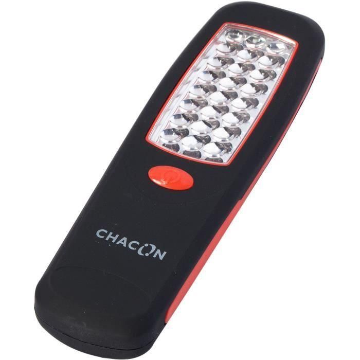 Chacon CHA5411478420545 Luz nocturna LED magnética rectangular, color negro, pilas incluidas