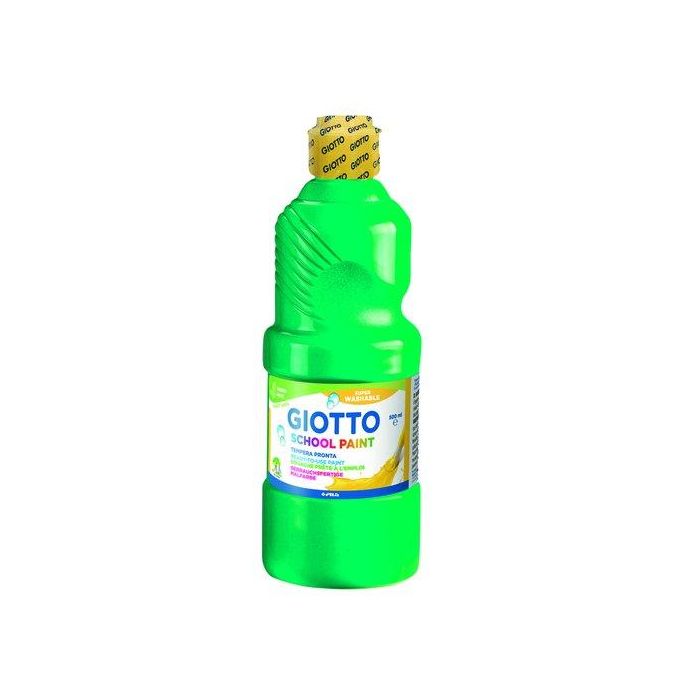 Giotto Témpera Escolar Lavable Verde Oscuro Botella 500 mL