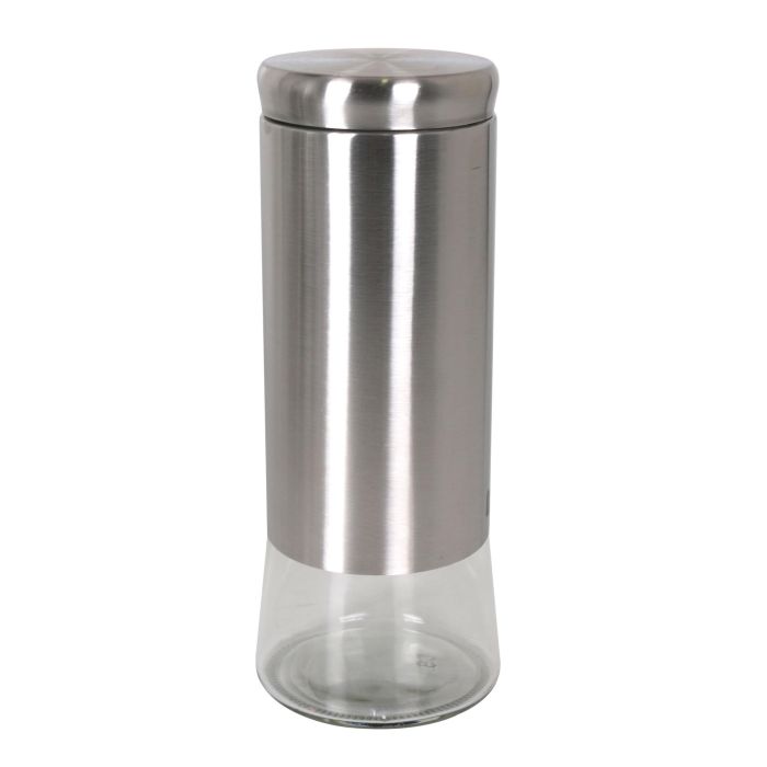 Quttin Tarro de Vidrio y Acero 2200 ml - Medidas 11.5 x 11.5 x 29 cm (12 Unidades) 1 Quttin Tarro de Vidrio y Acero 2200 ml - Medidas 11.5 x 11.5 x 29 cm (12 Unidades) 1