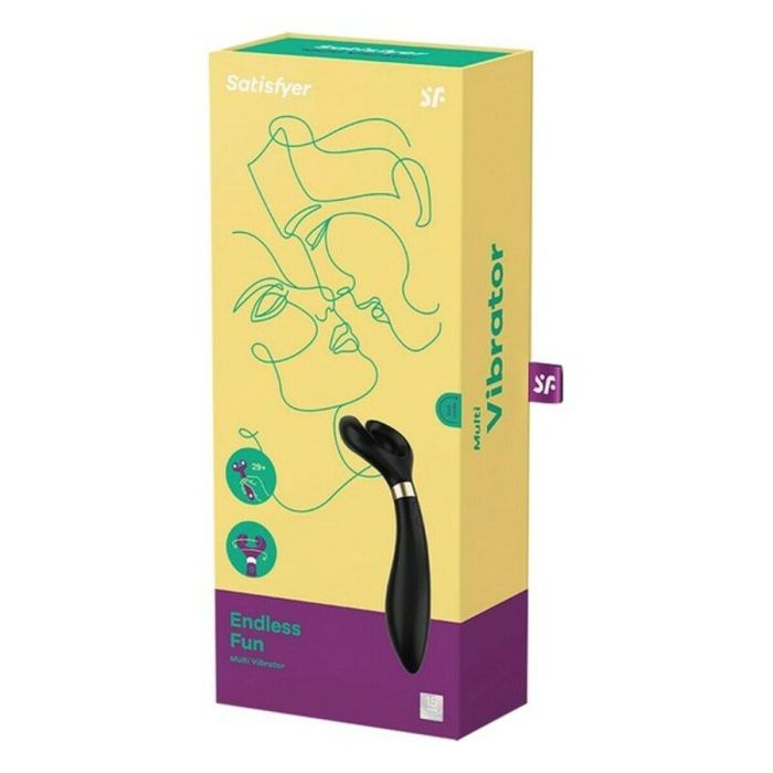 Vibrador para Parejas Satisfyer 8801902 Negro 1 Vibrador para Parejas Satisfyer 8801902 Negro 1