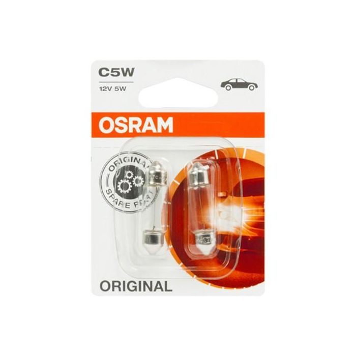 Osram OS6418-02B Bombilla Lámpara C5W SV8.5 12V 5W 45 lm para iluminación interior, matrícula y posición, calidad OEM