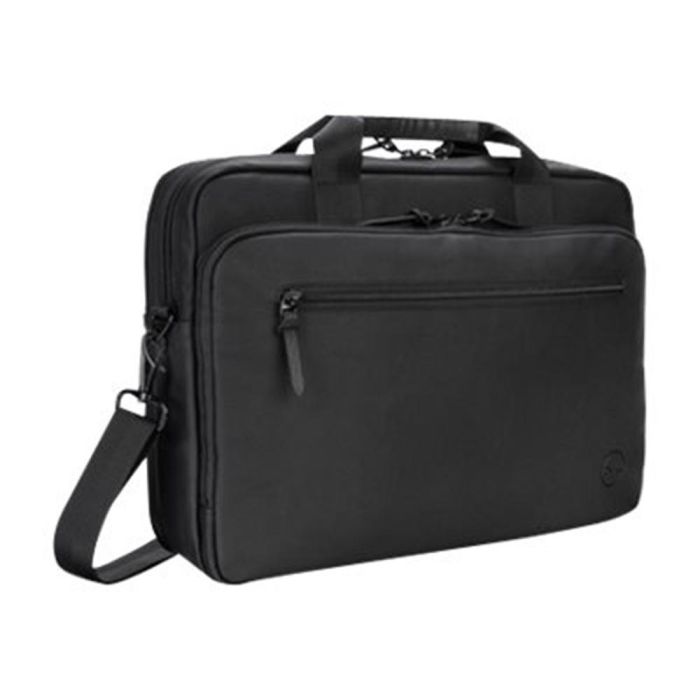 Dell Maletín Premier Slim Briefcase 14" para portátil, Negro mate, Cuero PU, Compatible con Dell Latitude y XPS