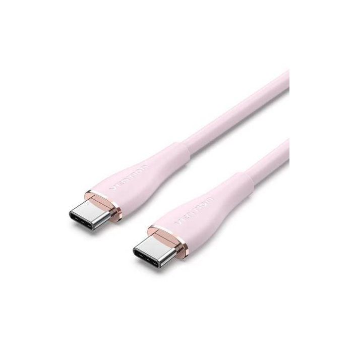 Vention TAWPF Cable USB 2.0 Tipo-C Macho a Tipo-C Macho Carga Rápida 100W PD Sincronización 480Mbps 1 metro Rosa