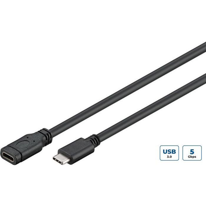 MicroConnect Cable de extensión USB-C 3.2 Gen 1, Macho a Hembra, 1m para Portátil, Tablet, Smartphone o Docking Station