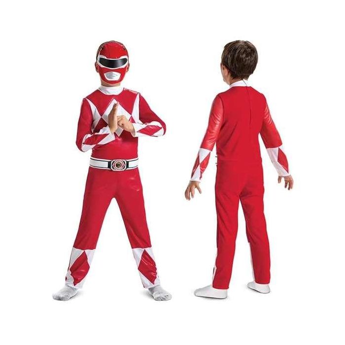 Disfraz hasbro power rangers mighty morphin rojo lujo t. 4-6 años 1 Disfraz hasbro power rangers mighty morphin rojo lujo t. 4-6 años 1