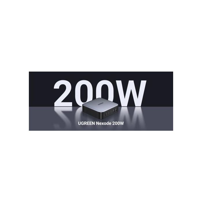 UGREEN Cargador Nexode 40914, 200W, GaN II, Carga Rápida, Negro/Gris, Compatible Universal 2 UGREEN Cargador Nexode 40914, 200W, GaN II, Carga Rápida, Negro/Gris, Compatible Universal 2
