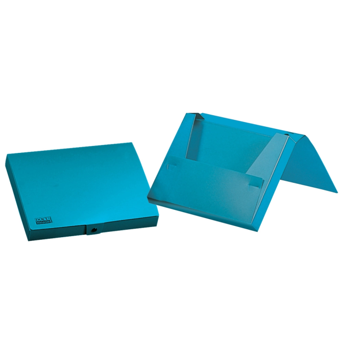 Liderpapel Carpeta Portadocumentos con Gomas de Polipropileno DIN A4 Celeste Opaco Lomo 25 mm 1