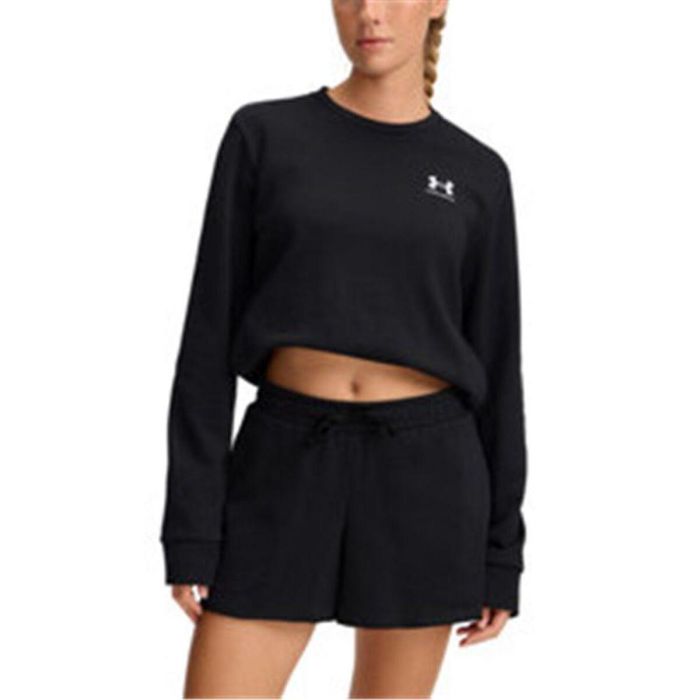 Sudadera sin Capucha Mujer Under Armour Rival Terry Crew Negro 0 Sudadera sin Capucha Mujer Under Armour Rival Terry Crew Negro 0