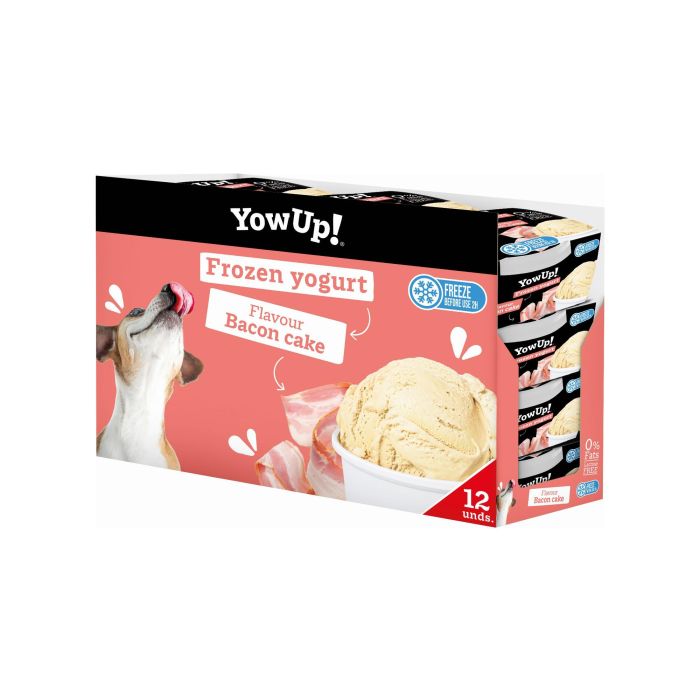 Yowup! Helado de Yogurt para Perros Sabor Tarta Bacon 110 gr, Caja de 12 Unidades. Rico y saludable, uso diario a partir de 3 meses 3
