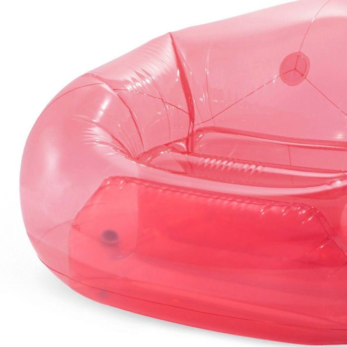 Sillón Hinchable para Piscina Intex Beanless Transparente Rosa 137 x 74 x 127 cm (4 Unidades) 1