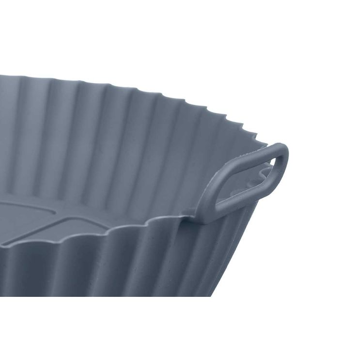 Kinvara Molde Redondo de Silicona Gris Oscuro para Freidora de Aire, Capacidad 2.5-5 L y 22.5x6.5x19.5 cm (12 Unidades) 3 Kinvara Molde Redondo de Silicona Gris Oscuro para Freidora de Aire, Capacidad 2.5-5 L y 22.5x6.5x19.5 cm (12 Unidades) 3