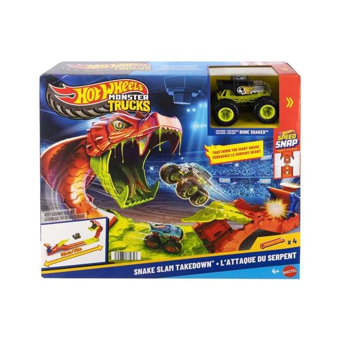 Pista hot wheels monster trucks mordedura de serpiente 31x36x9 cm 0 Pista hot wheels monster trucks mordedura de serpiente 31x36x9 cm 0