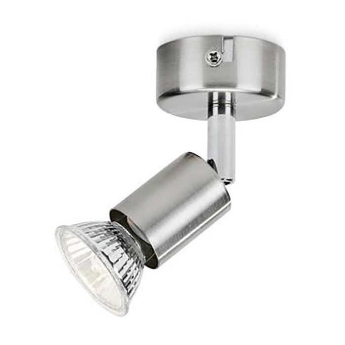 Philips Foco 1 elemento Limbali GU10 Cromo Mate para Techo/Pared Ø 8x13cm Cabezal Ajustable IP20 (Bombilla no incluida) 1 Philips Foco 1 elemento Limbali GU10 Cromo Mate para Techo/Pared Ø 8x13cm Cabezal Ajustable IP20 (Bombilla no incluida) 1