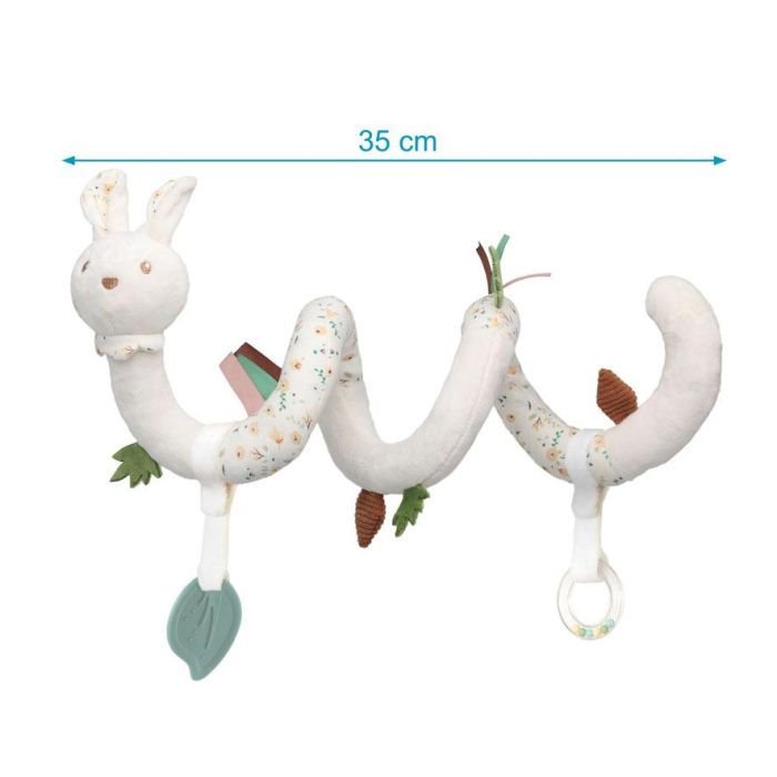 KioKids Peluche Conejo Espiral para Cochecito y Cuna - 0+ meses - Color Blanco - Material Poliéster - Lavado a 30º 2 KioKids Peluche Conejo Espiral para Cochecito y Cuna - 0+ meses - Color Blanco - Material Poliéster - Lavado a 30º 2