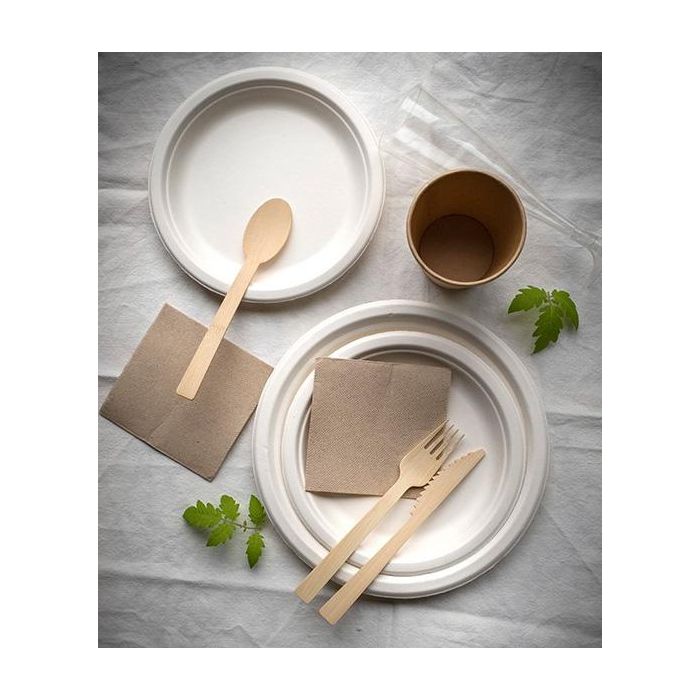 Inde Set de 15 Platos Biodegradables Quality Algon 22 cm (24 Unidades) 2 Inde Set de 15 Platos Biodegradables Quality Algon 22 cm (24 Unidades) 2