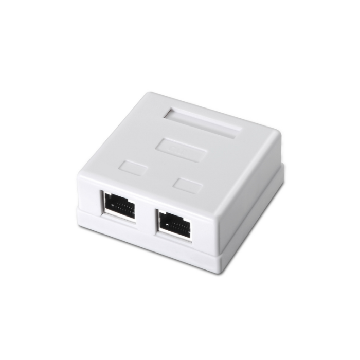 Aisens A139-0304 Roseta de Superficie RJ45 Cat.6 FTP 2 Tomas Blanco