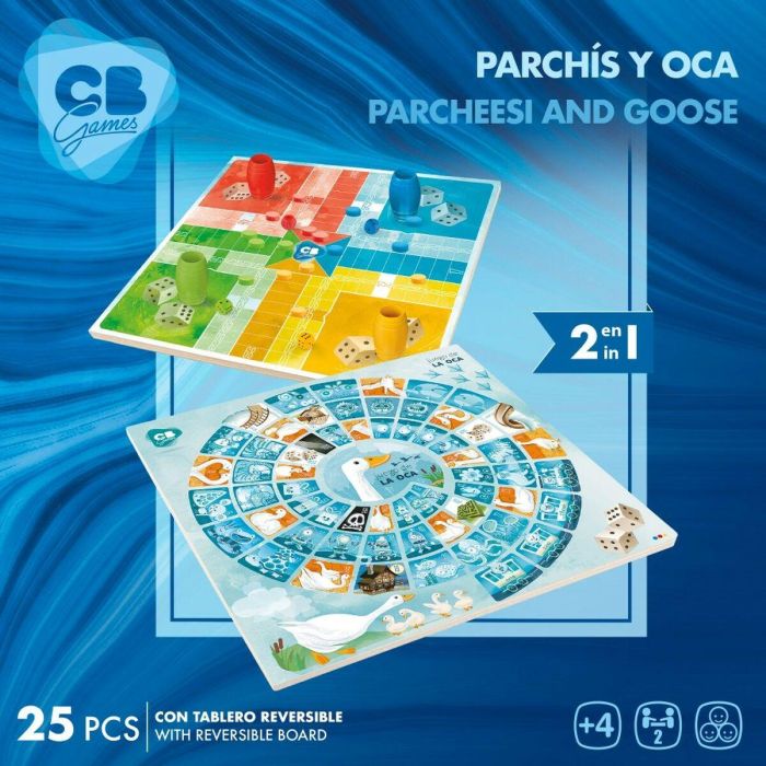 Tablero de Parchís y Oca CB Games 25 x 1 x 25 cm (25 Piezas) (6 Unidades) 5 Tablero de Parchís y Oca CB Games 25 x 1 x 25 cm (25 Piezas) (6 Unidades) 5