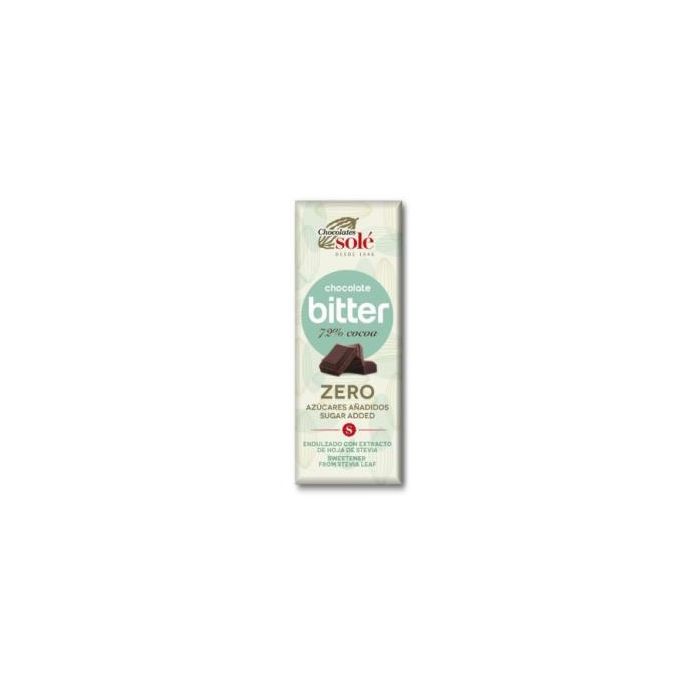 Chocolatina Chocolate Negro 72% Con Stevia 25G 30U