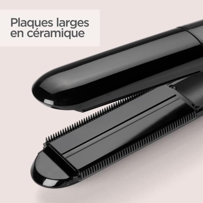 Plancha para el pelo recta a vapor BABYLISS ST492E - Placas de cerámica de 39 mm de ancho - 5 temperaturas 150 ° C-230 ° C-Calentador de cerámica avanzada 3