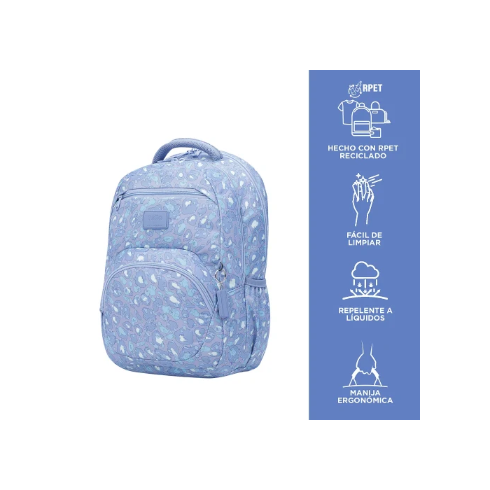 Totto Mochila Eco-Friendly Animal Print Tracer 4, Compartimento para PC de 14", Organizador, MA04TRC004-2210G-3JY 2