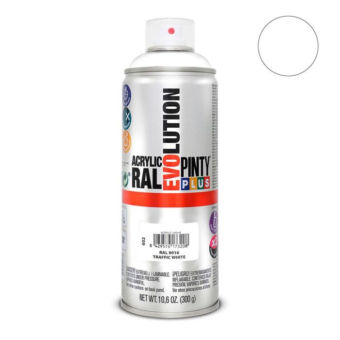 Pinty Plus Pintura en spray 520 cc Ral 9016 Blanco tráfico