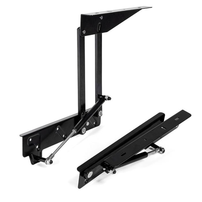 HERRAJES ALK MINT Herraje Bastidor Elevable para Mesas de Centro / Auxiliares con Pistón y Posibilidad de Cajón, Acabado Negro - Eleva 23.5cm