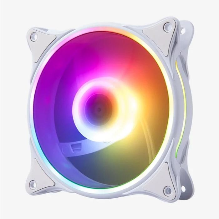 Hiditec VGCH10009 Ventilador N18 ARGB 120mm Blanco con Aspas Translúcidas, 19.5 dBA Silencioso y Almohadillas Antivibración 1 Hiditec VGCH10009 Ventilador N18 ARGB 120mm Blanco con Aspas Translúcidas, 19.5 dBA Silencioso y Almohadillas Antivibración 1