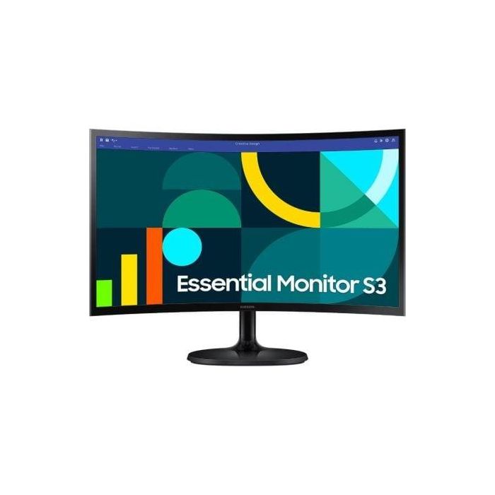 Monitor Profesional Curvo Samsung Essential Monitor S3 S36GD S24D364GAU/ 24"/ Full HD/ Negro Monitor Profesional Curvo Samsung Essential Monitor S3 S36GD S24D364GAU/ 24"/ Full HD/ Negro